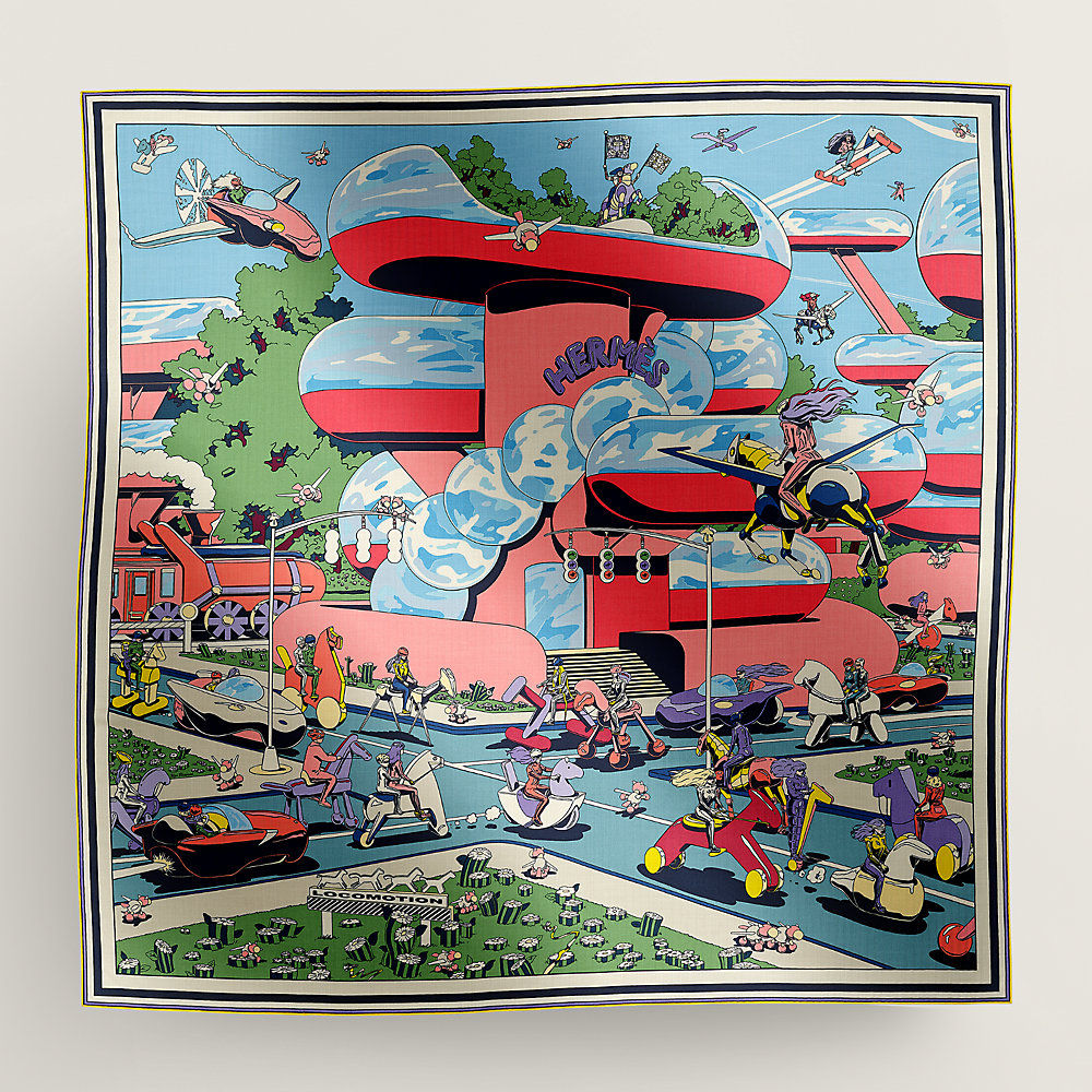 Hermès Locomotion shawl 140 | Hermès Singapore